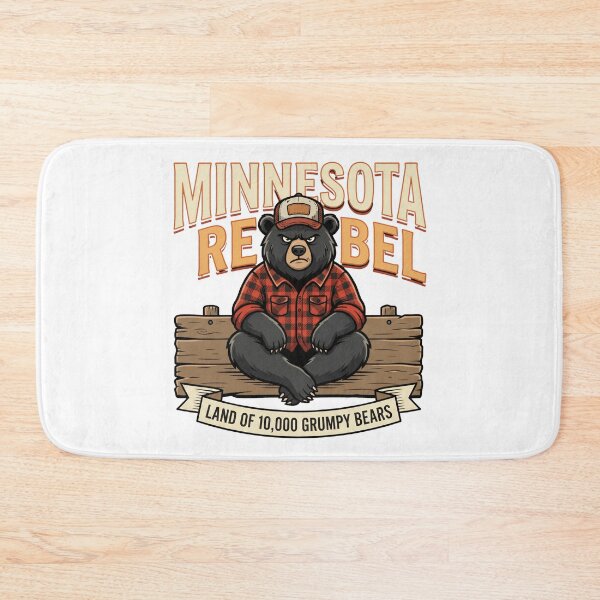 Item preview, Minnesota Rebel Bear - Land of 10,000 Grumpy Bears designed and sold by The Grumpy Pet Club.