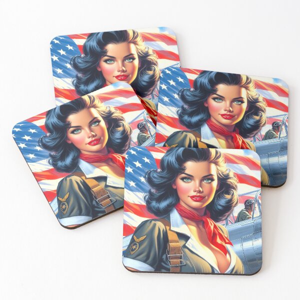 Item preview, Retro Pilot Girl designed and sold by PulpVintage.