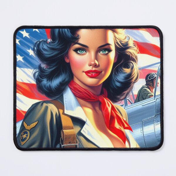 Item preview, Retro Pilot Girl designed and sold by PulpVintage.