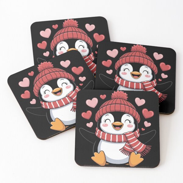 Item preview, Valentine's Day Penguin Heart Balloon Cute designed and sold by Dabbing Turtle Designs.