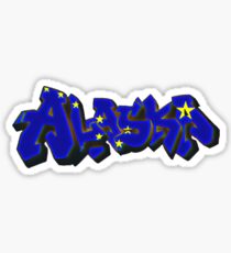 Alaska Flag Graffiti (Graffiti Muscle) Sticker