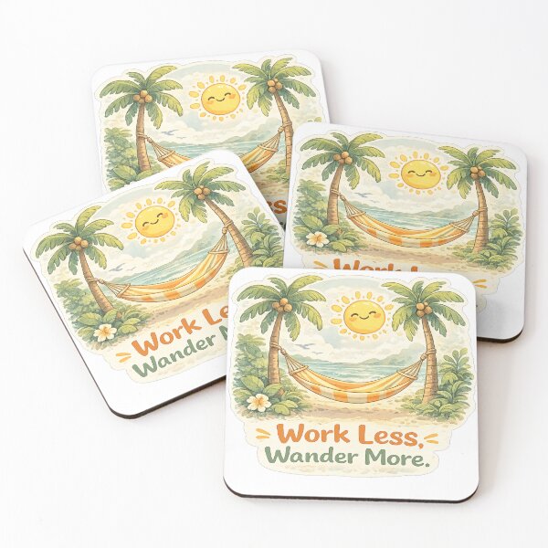 Item preview, Work Less, Wander More | Tropical Hammock & Travel Vibes designed and sold by Wander Vibes.