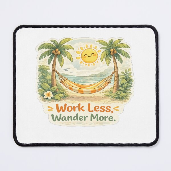 Item preview, Work Less, Wander More | Tropical Hammock & Travel Vibes designed and sold by Wander Vibes.