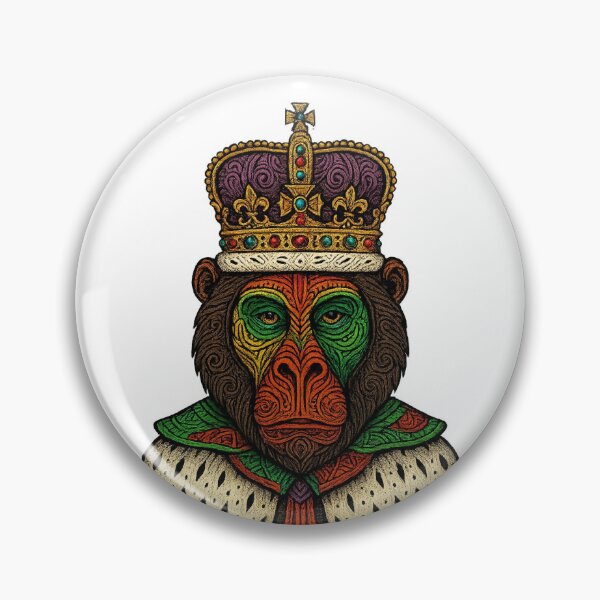 Item preview, Psychedelic mandrill king designed and sold by ARTGENERATESART.