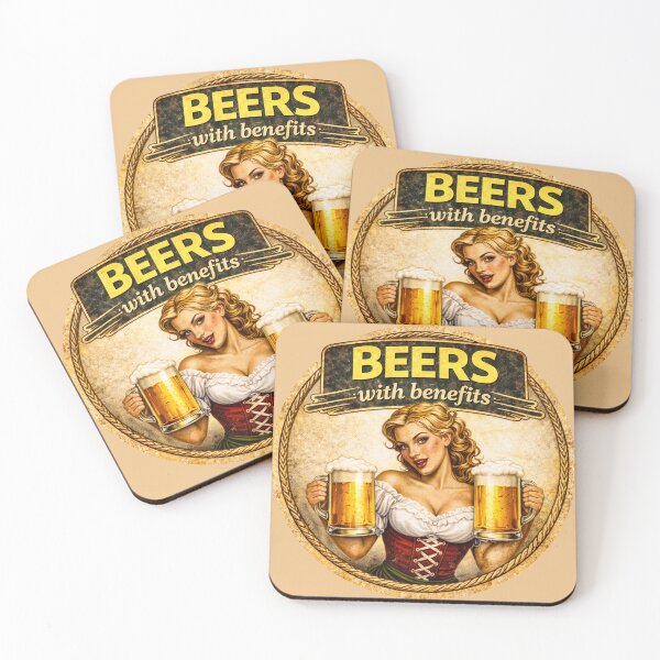 Item preview, Beers With Benefits Vintage Pin-Up designed and sold by SteadyRolling.