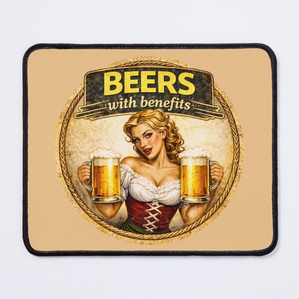 Item preview, Beers With Benefits Vintage Pin-Up designed and sold by SteadyRolling.