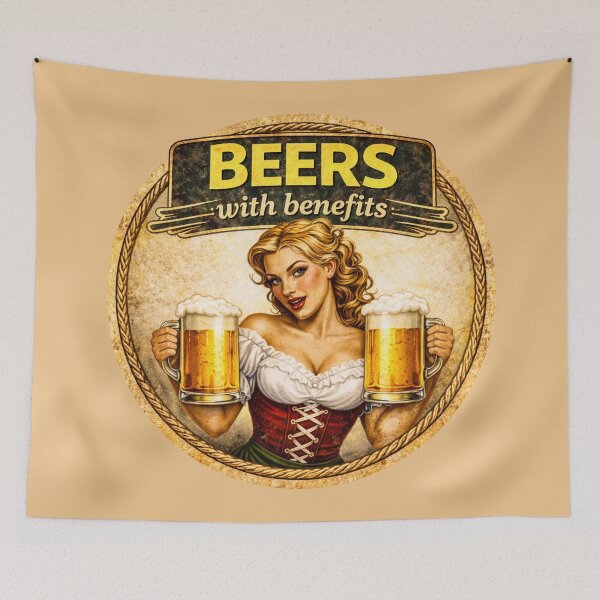 Item preview, Beers With Benefits Vintage Pin-Up designed and sold by SteadyRolling.