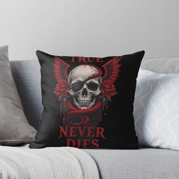 Item preview, True Never Dies - Gothic Skull with Snake and Red Wings Art designed and sold by Crown & Claw.