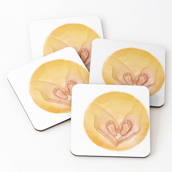 Item preview, Hands Forming a Heart Around Baby Feet designed and sold by AchraffPrint.