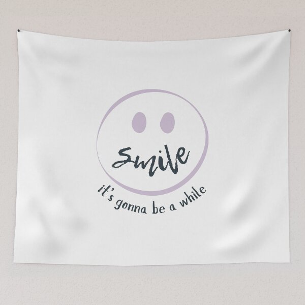 Item preview, Ironic Smile – Existential Humor Minimalist Vibes - Purple designed and sold by SunandShade.