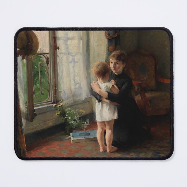 Item preview, Helene Schjerfbeck Mother and Child 1886 designed and sold by Vintage Wall Art.