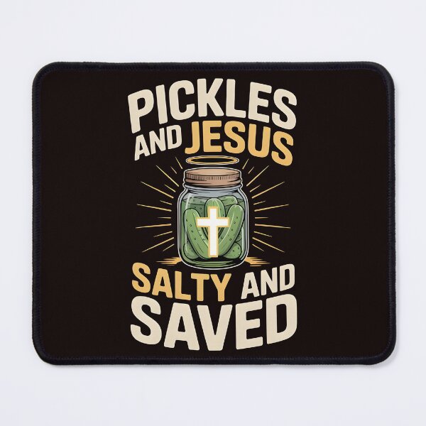 Item preview, Pickles Jesus Salty and Saved – Christian Humor Pickles Lover Design designed and sold by Redgiant87x.