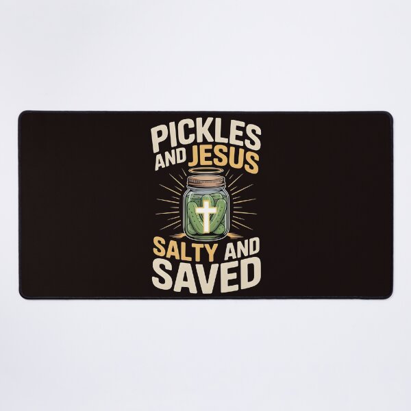 Item preview, Pickles Jesus Salty and Saved – Christian Humor Pickles Lover Design designed and sold by Redgiant87x.