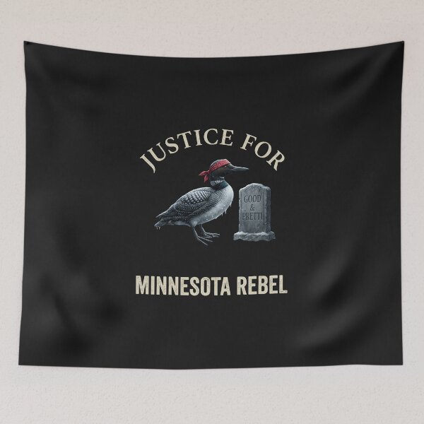 Item preview, Justice For Minnesota Rebel - Memorial Loon Bandana designed and sold by The Grumpy Pet Club.
