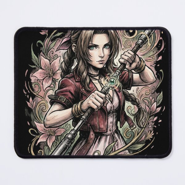 Item preview, FF7 Aerith T-Shirt | Flower Girl Cetra Final Fantasy VII Gaming Tee designed and sold by Senpaiwaves.