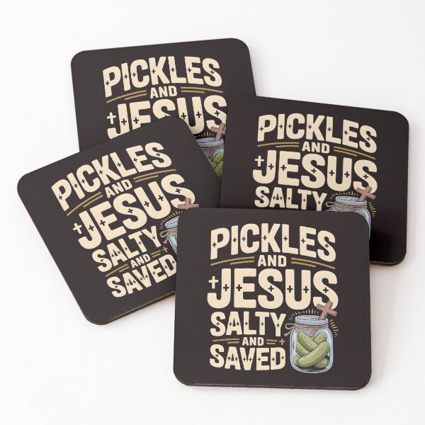 Item preview, Pickles Jesus Salty and Saved – Religious Humor with Pickles Vibes designed and sold by Redgiant87x.