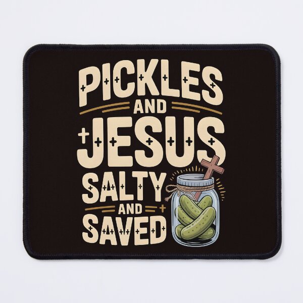 Item preview, Pickles Jesus Salty and Saved – Religious Humor with Pickles Vibes designed and sold by Redgiant87x.