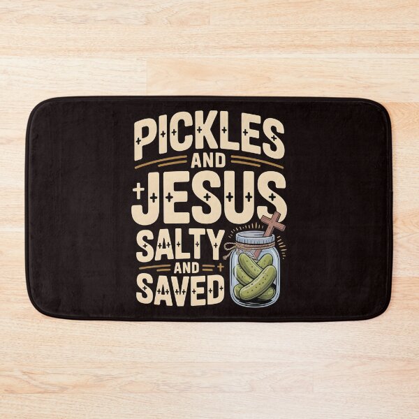 Item preview, Pickles Jesus Salty and Saved – Religious Humor with Pickles Vibes designed and sold by Redgiant87x.