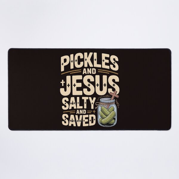 Item preview, Pickles Jesus Salty and Saved – Religious Humor with Pickles Vibes designed and sold by Redgiant87x.