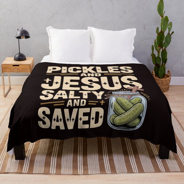 Item preview, Pickles Jesus Salty and Saved – Religious Humor with Pickles Vibes designed and sold by Redgiant87x.