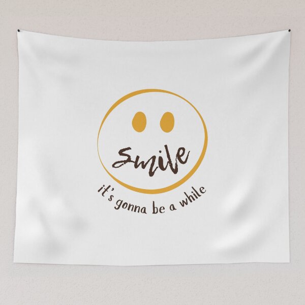 Item preview, Ironic Smile – Existential Humor Minimalist Vibes - Yellow designed and sold by SunandShade.