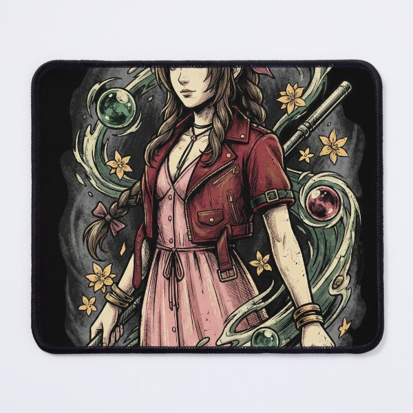 Item preview, Aerith FF7 T-Shirt | Ancient Cetra White Materia JRPG Apparel designed and sold by Senpaiwaves.