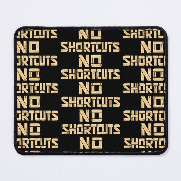 Item preview, No Shortcuts Bold Industrial Typography Design designed and sold by TeeTimeTreasure.