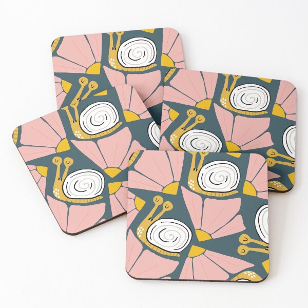 Item preview, Cute Snail Floral Nature Pattern designed and sold by ChathuStrokes.