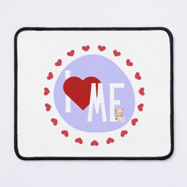Item preview, I Love Me - Self Love Teddy Bear & Hearts designed and sold by ElenaMauriArt.