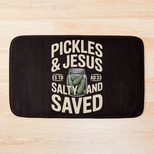 Item preview, Pickles Jesus Salty and Saved – Funny Christian Pickles Saying designed and sold by Redgiant87x.