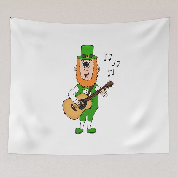Item preview, Leprechaun Playing Guitar, St Patrick's Day Irish Music Funny designed and sold by doodlerob.