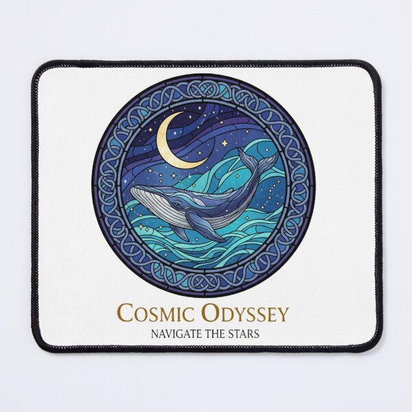 Item preview, Cosmic Odyssey - Celestial Whale Stained Glass Design designed and sold by vantaform.