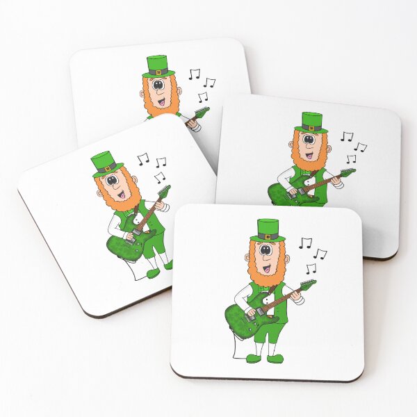 Item preview, Leprechaun Playing Electric Guitar, St Patrick's Day Irish Music Funny designed and sold by doodlerob.