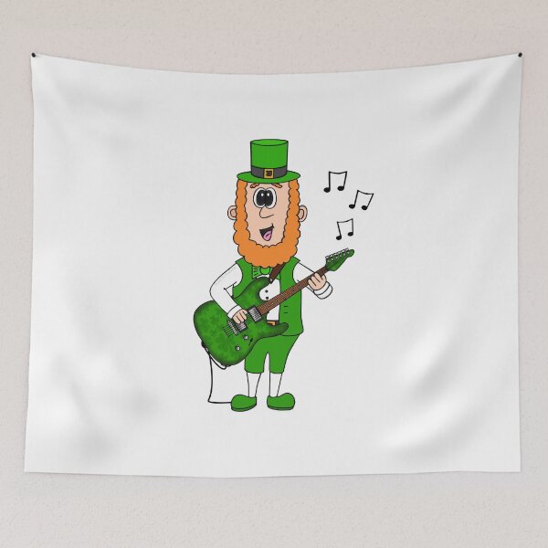 Item preview, Leprechaun Playing Electric Guitar, St Patrick's Day Irish Music Funny designed and sold by doodlerob.