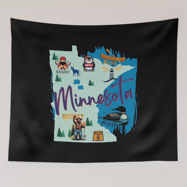 Item preview, Minnesota resist , MN State Bird Loon Resistance , Political Protest , anti ice  designed and sold by Starry Night Creative Art.