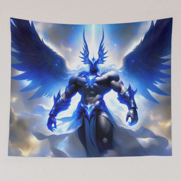 Item preview, Blue Seraphim Commander - Celestial Light Dark Fantasy designed and sold by KingdomsHarvest.