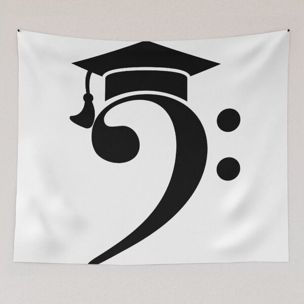 Item preview, Bass Clef with Graduation Cap – Music Graduation Symbol | Academic Music Design designed and sold by MuzikAkademik.