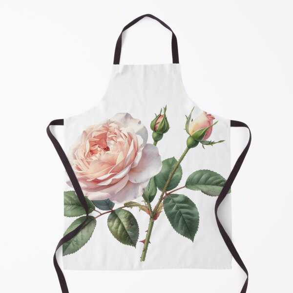Artikelvorschau, Botanische Illustration einer rosafarbenen Rose in Aquarell entworfen und verkauft von Rutvain.