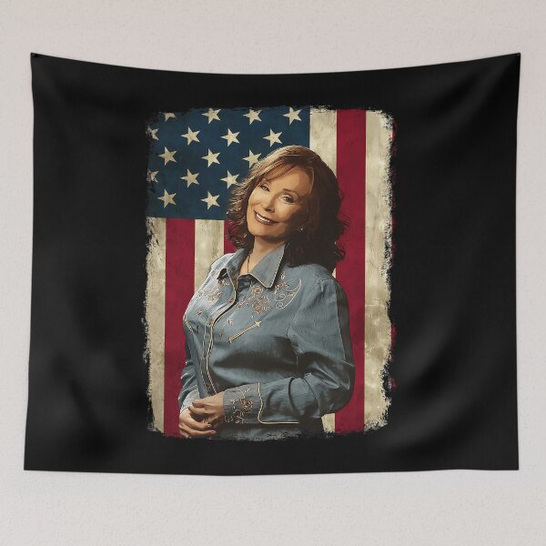 Item preview, American Flag Loretta Lynn Legend designed and sold by Ahmed-Khalil.