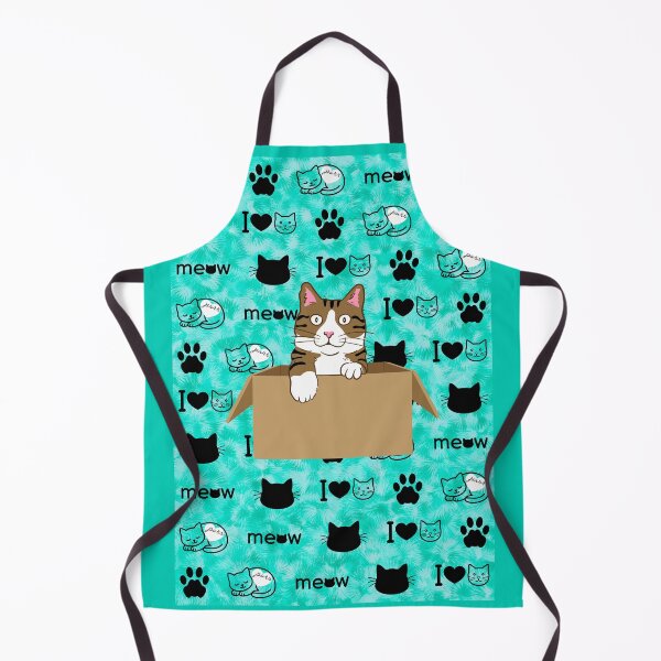 Item preview, I Love Cats Brown Tabby Cat in Box designed and sold by MYCatStuff.