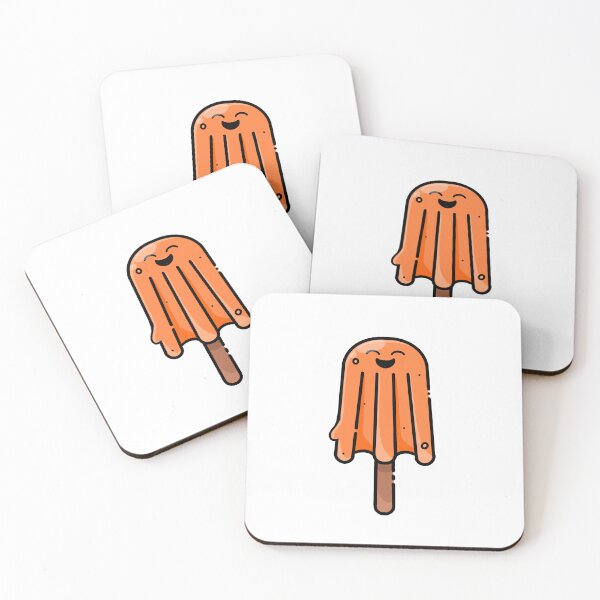Item preview, Happy - frozen treat - kawai - cute cartoon - orange designed and sold by StarsAbove92.