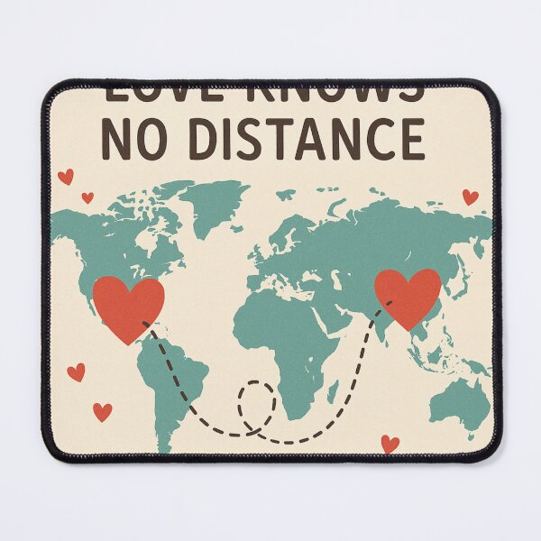Item preview, Distance couple design 'Love Knows No Distance' designed and sold by Lyvion design.