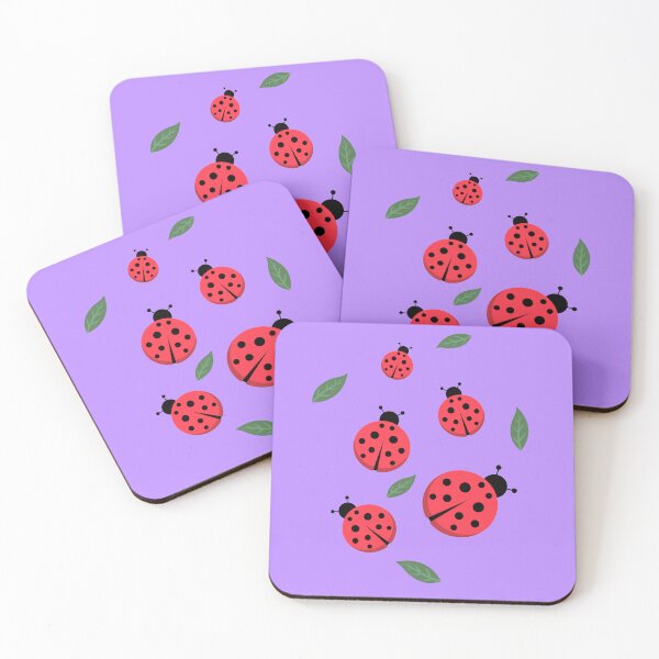 Item preview, Lady Bugs Green Leafs Stickers Prints Posters Wall Art Magnet Home Coffee Cup Decoration TShirt Stationary Notebook Magnet Hat Kitchen Work School Office Redbubble Shop designed and sold by Saritas Boutique Shop.