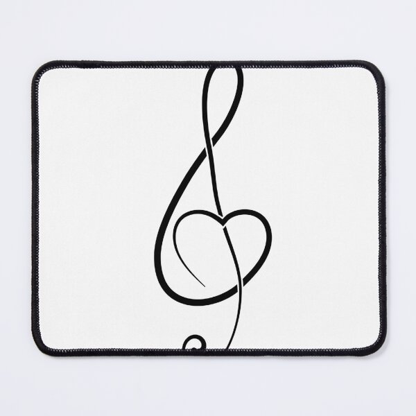 Item preview, Heart Treble Clef – Love Music Symbol | Minimalist Musical Line Art Design designed and sold by MuzikAkademik.