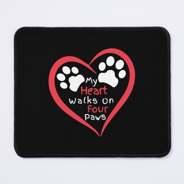 Item preview, My Heart Walks on Four Paws – Pet Lover Heart and Paw Print designed and sold by NaturEdeN.