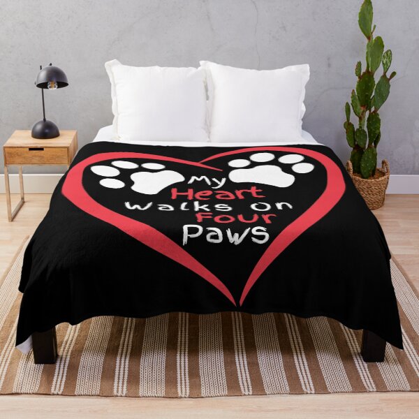 Item preview, My Heart Walks on Four Paws – Pet Lover Heart and Paw Print designed and sold by NaturEdeN.