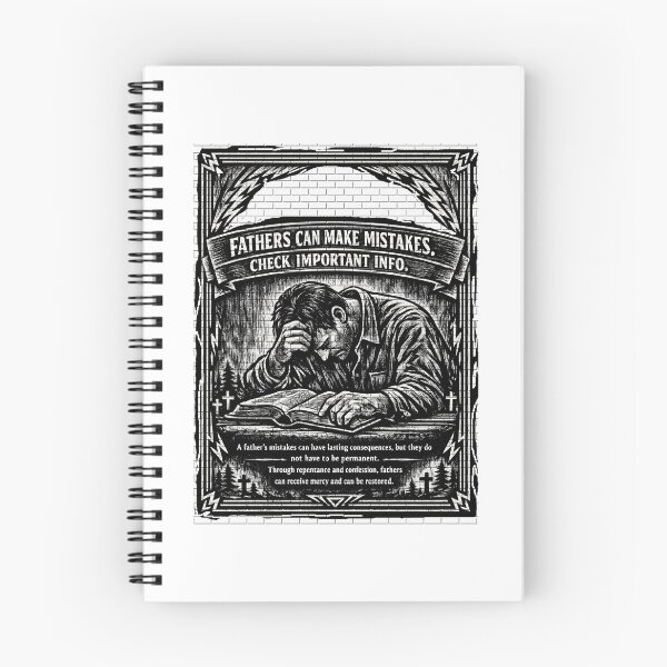 Item preview, Fathers Can Make Mistakes Woodcut Christian Wall Art, Repentance and Forgiveness Bible Verse Style Poster, Faith Based Fatherhood Reminder Gift designed and sold by TerScott.