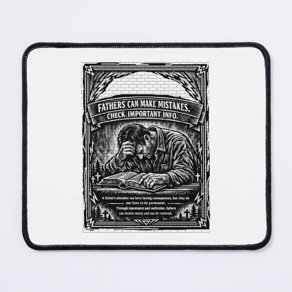 Item preview, Fathers Can Make Mistakes Woodcut Christian Wall Art, Repentance and Forgiveness Bible Verse Style Poster, Faith Based Fatherhood Reminder Gift designed and sold by TerScott.