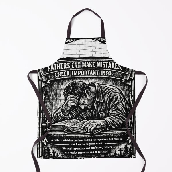 Item preview, Fathers Can Make Mistakes Woodcut Christian Wall Art, Repentance and Forgiveness Bible Verse Style Poster, Faith Based Fatherhood Reminder Gift designed and sold by TerScott.