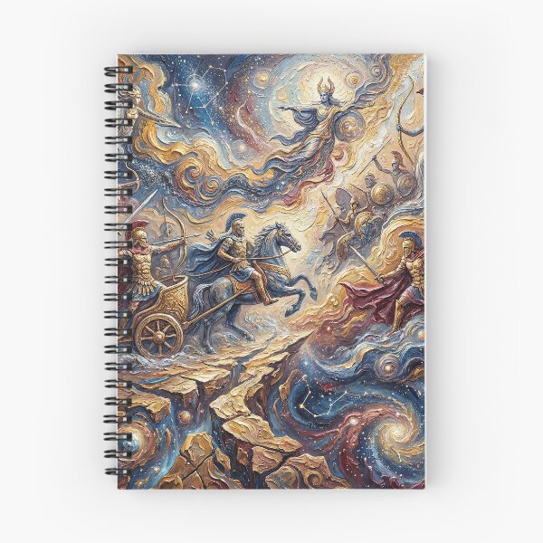 Item preview, The Mahabharata – Cosmic War | Textured Painterly Epic Illustration designed and sold by SavinMercantile.